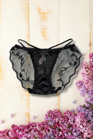S/M Lace Temptation Intimate Wear | Fancy Stretchy Mesh Panty | 1 PC Pack