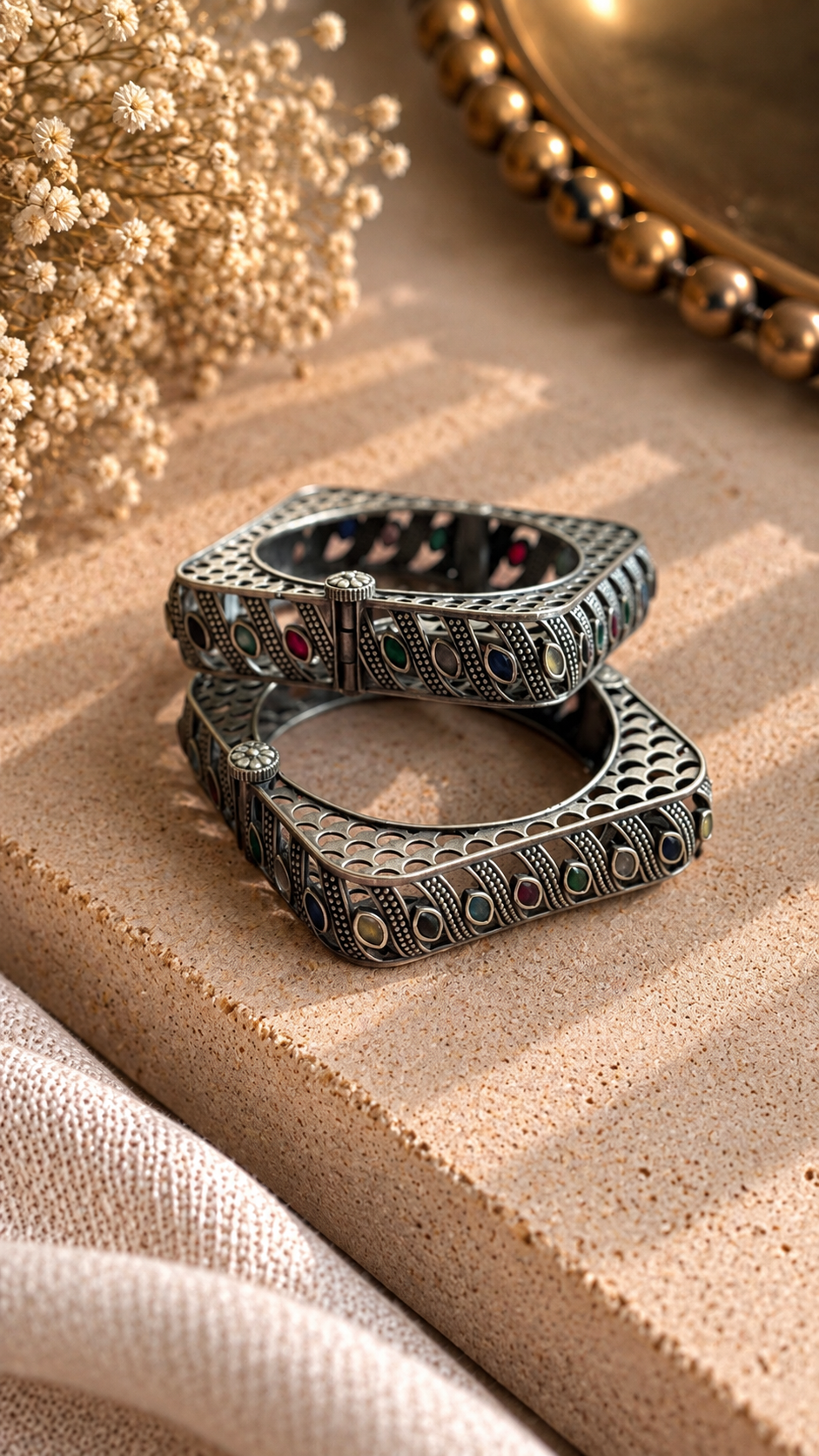 Rajwada Multicolour Geometric Kada