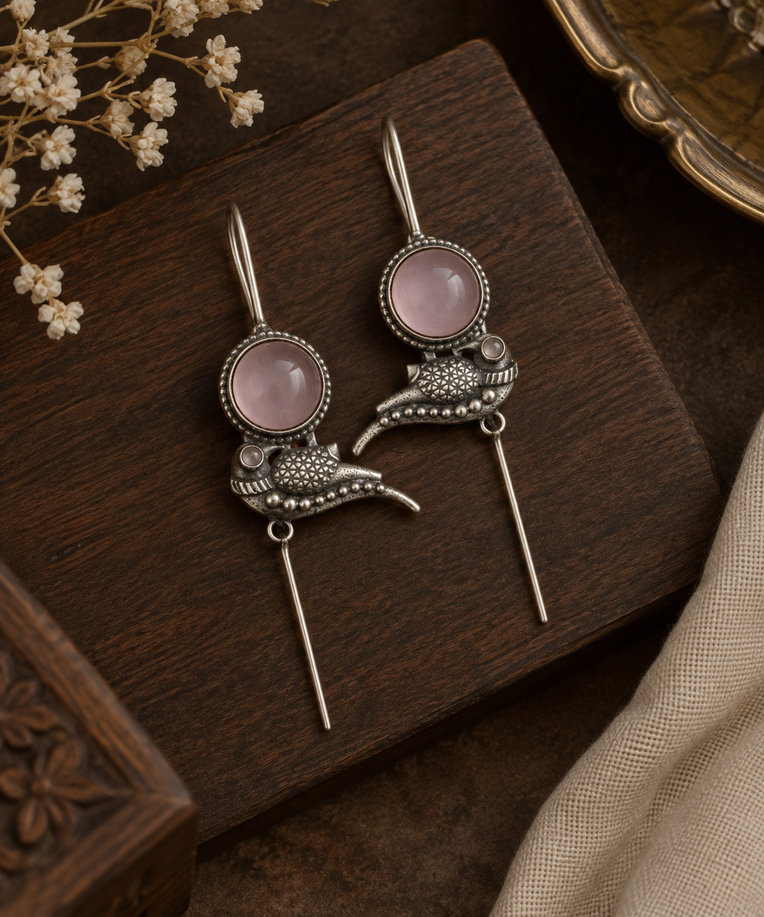 Neelam Birdstone Statement Earcuffs