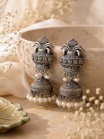 Rajwada Pearl Jhumka
