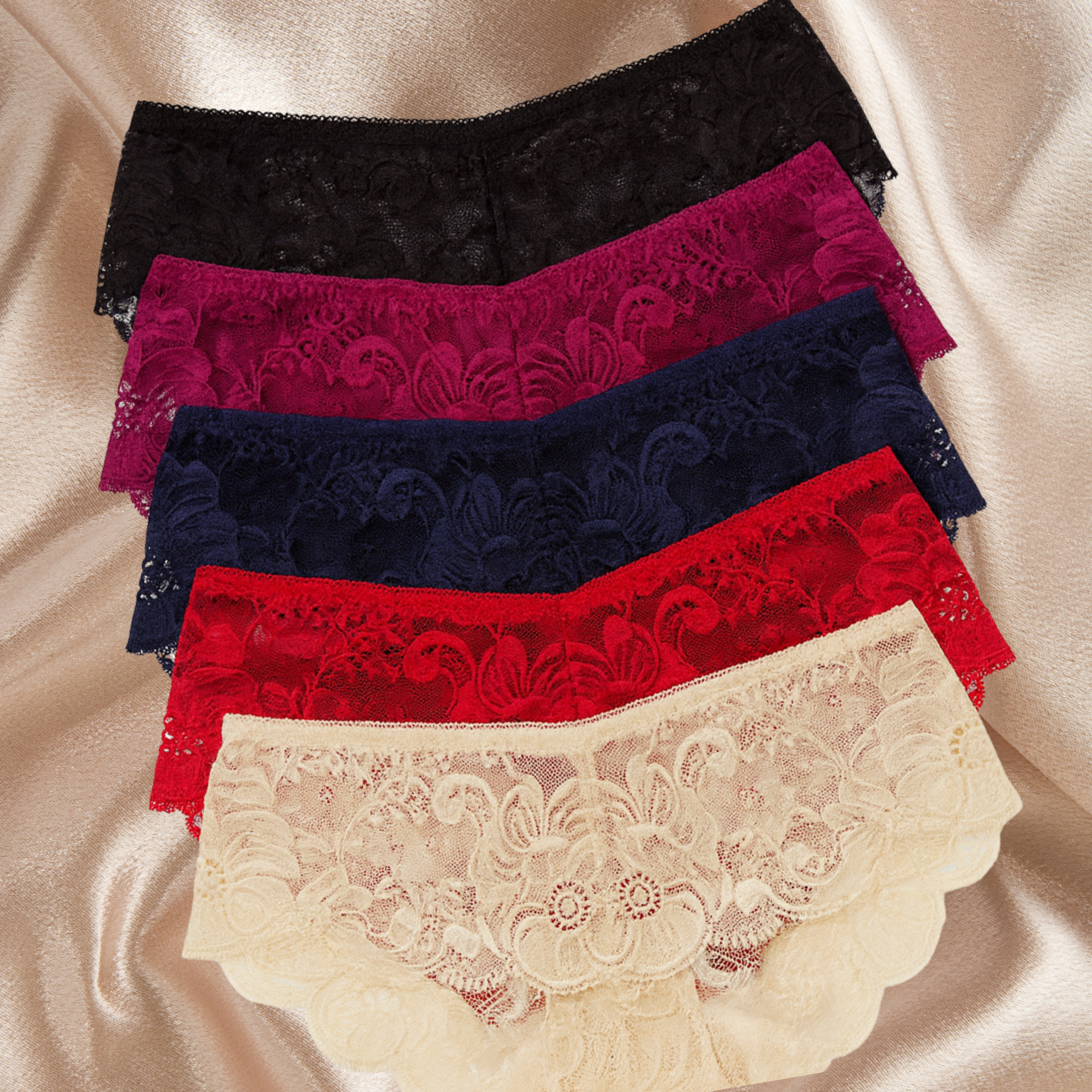S/M Premium Lace Panties for Women – Stretchable, Soft & Elegant Lingerie Underwear