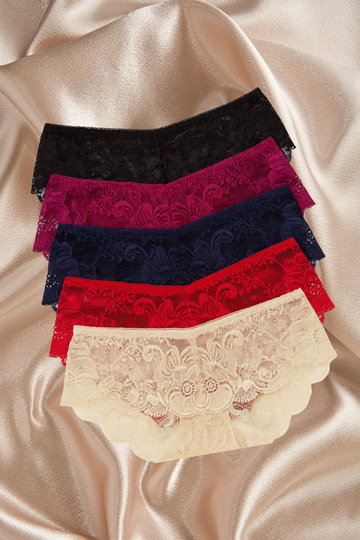 S/M Premium Lace Panties for Women – Stretchable, Soft & Elegant Lingerie Underwear