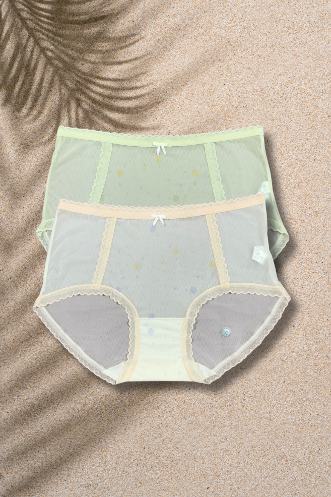 M & L Size | Seamless Air Panty for Women | Ultra-Thin, Breathable & Quick Dry | Cute Bow Design