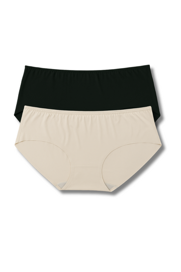XL & XXL Size | Seamless Hipster Panty for Women | Pack of 2 | Soft Elastic, Mid-Rise & No Visible Lines
