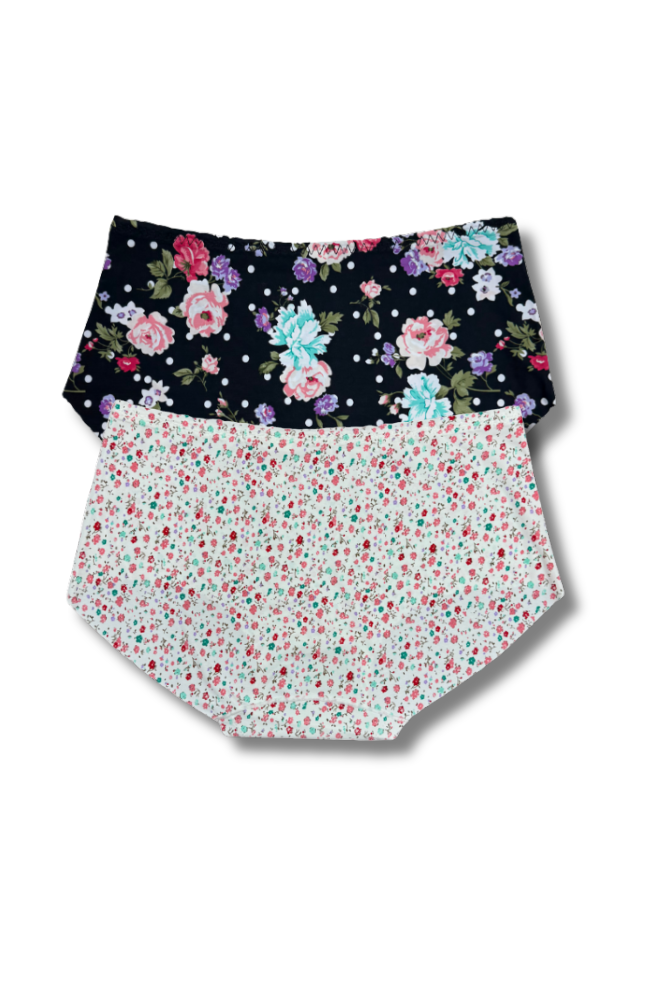 Plus Size Seamless Printed Panties 👙 | Mid-Rise Hipster | Super Stretchable Comfort (2XL/3XL, Pack of 2)