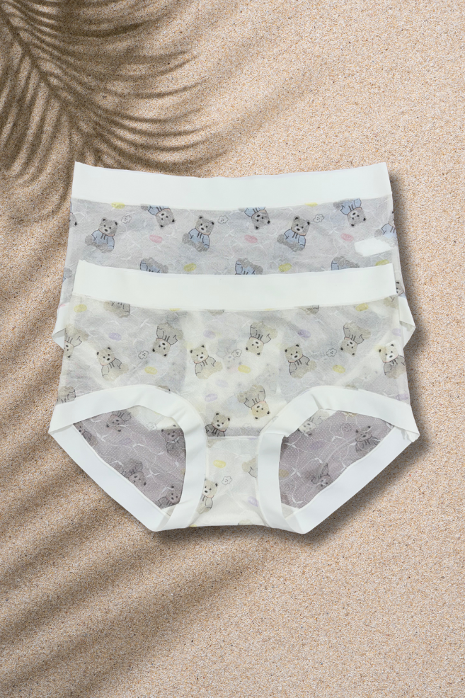 M & L Size | Limited Edition Seamless Panda Print Air Panties | Super Thin, Breathable & Full Coverage