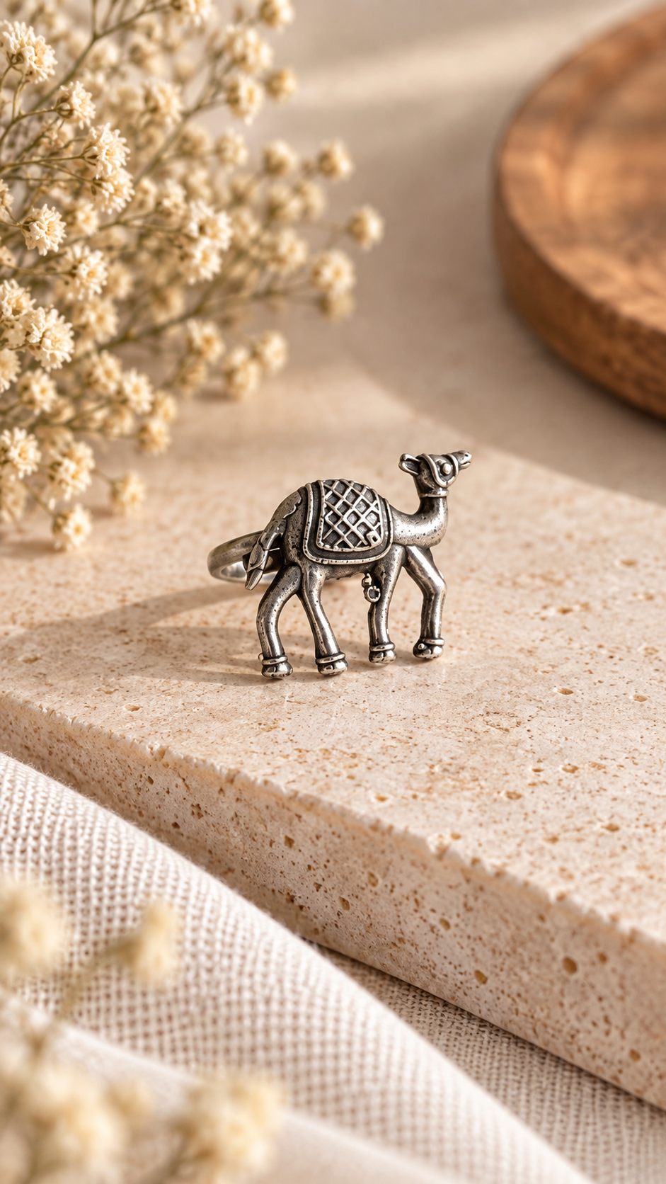 🐪 Desert Dune Camel Ring