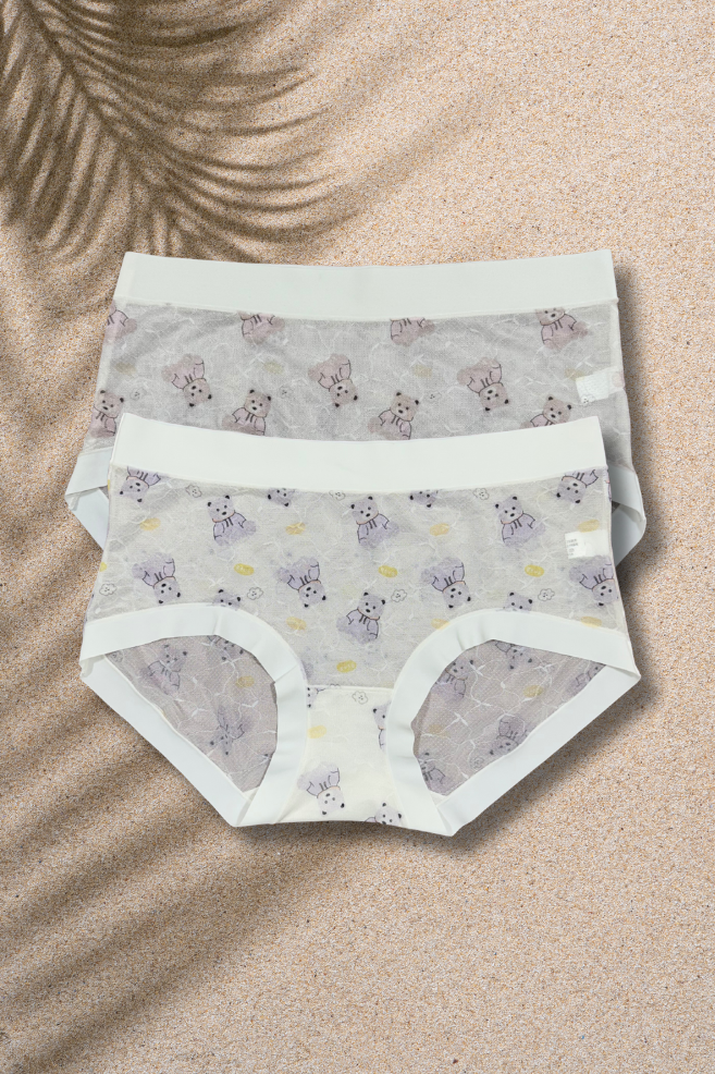 M & L Size | Limited Edition Seamless Panda Print Air Panties | Super Thin, Breathable & Full Coverage