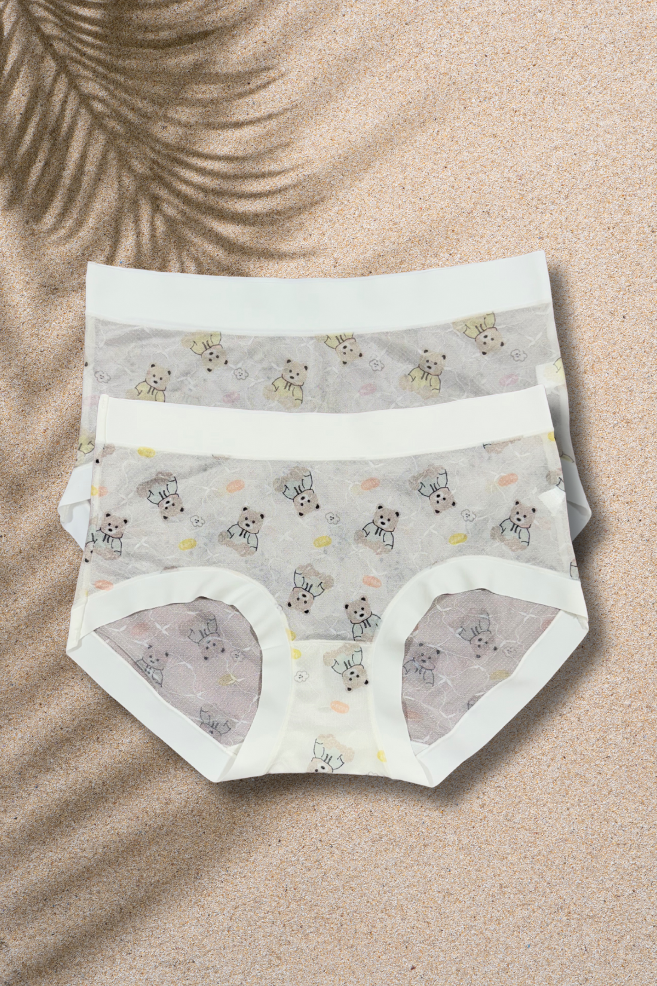 M & L Size | Limited Edition Seamless Panda Print Air Panties | Super Thin, Breathable & Full Coverage