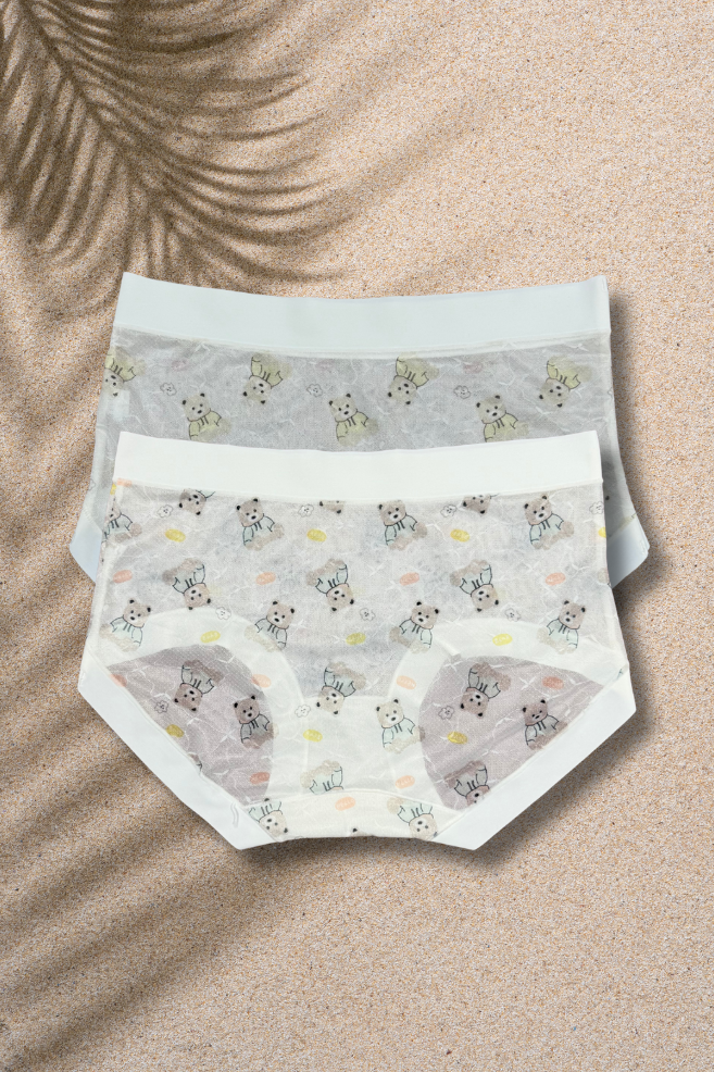 M & L Size | Limited Edition Seamless Panda Print Air Panties | Super Thin, Breathable & Full Coverage