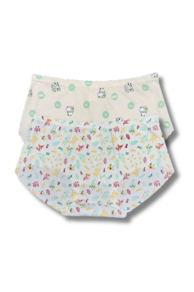 (Fits M–L)Seamless Printed Panties 👙 | Mid-Rise Hipster | Super Stretchable Comfort (Pack of 2)