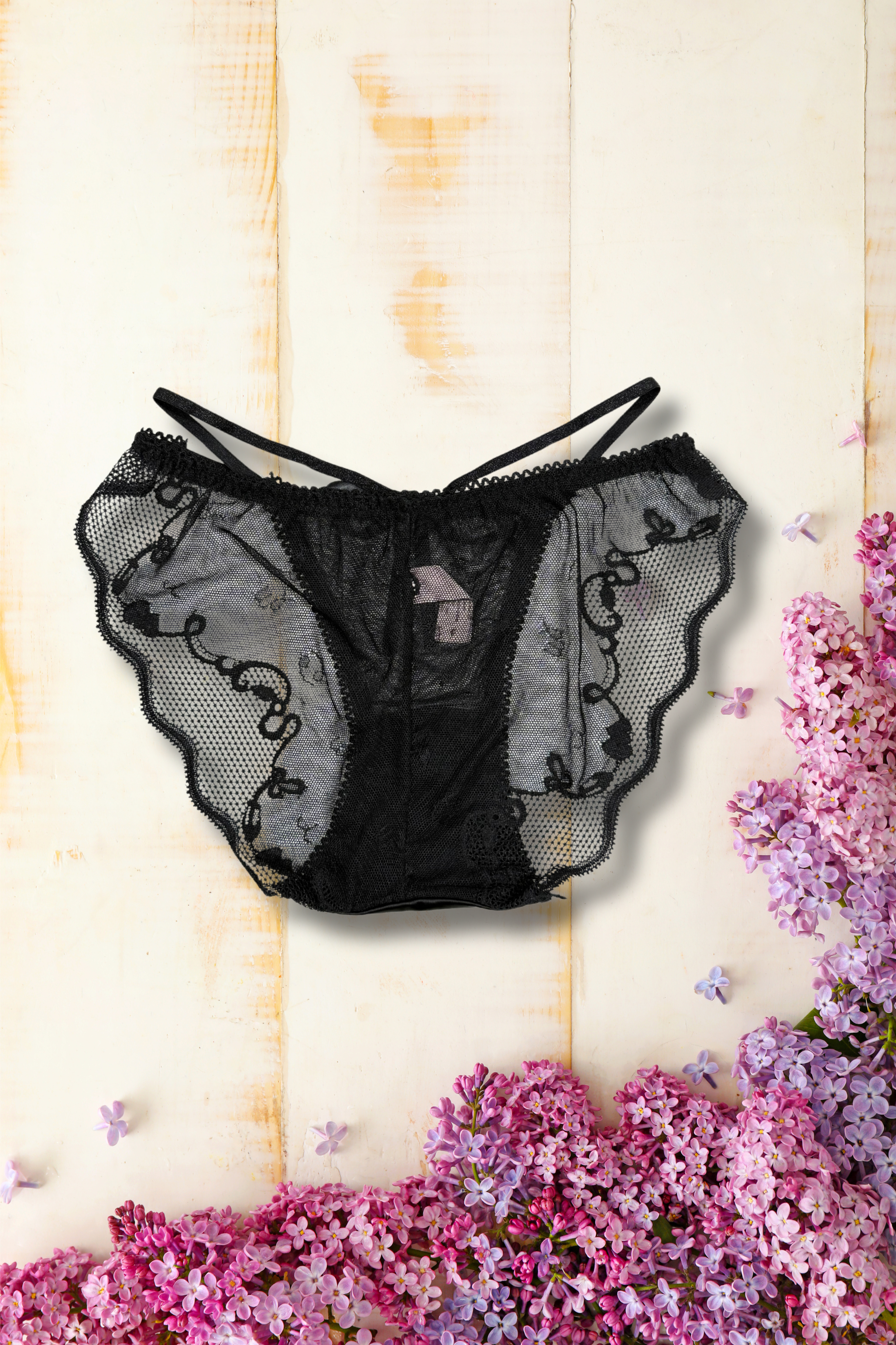S/M Lace Temptation Intimate Wear | Fancy Stretchy Mesh Panty | 1 PC Pack