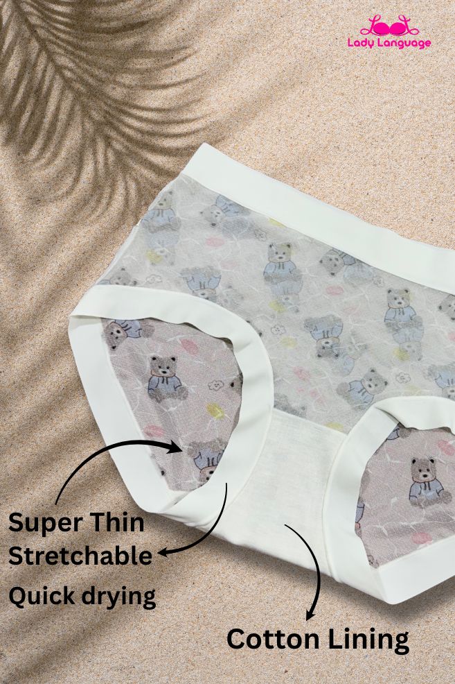 M & L Size | Limited Edition Seamless Panda Print Air Panties | Super Thin, Breathable & Full Coverage