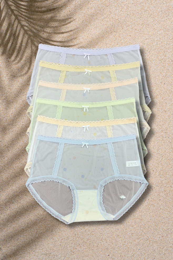 M & L Size | Seamless Air Panty for Women | Ultra-Thin, Breathable & Quick Dry | Cute Bow Design