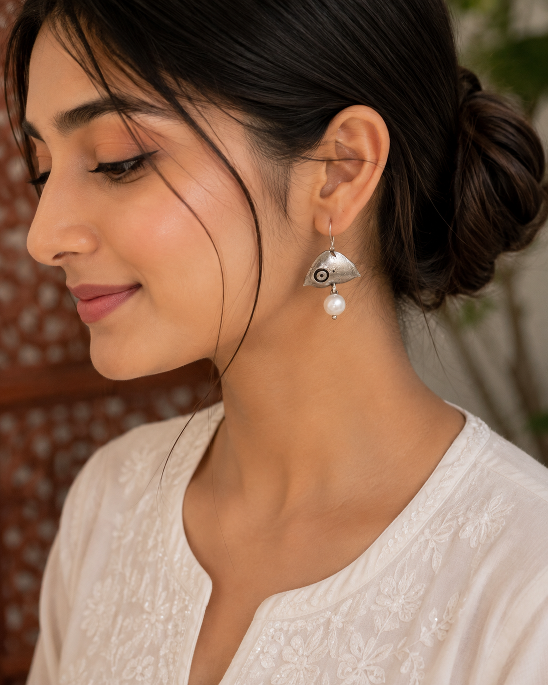 Matsya Pearl Drop Earrings