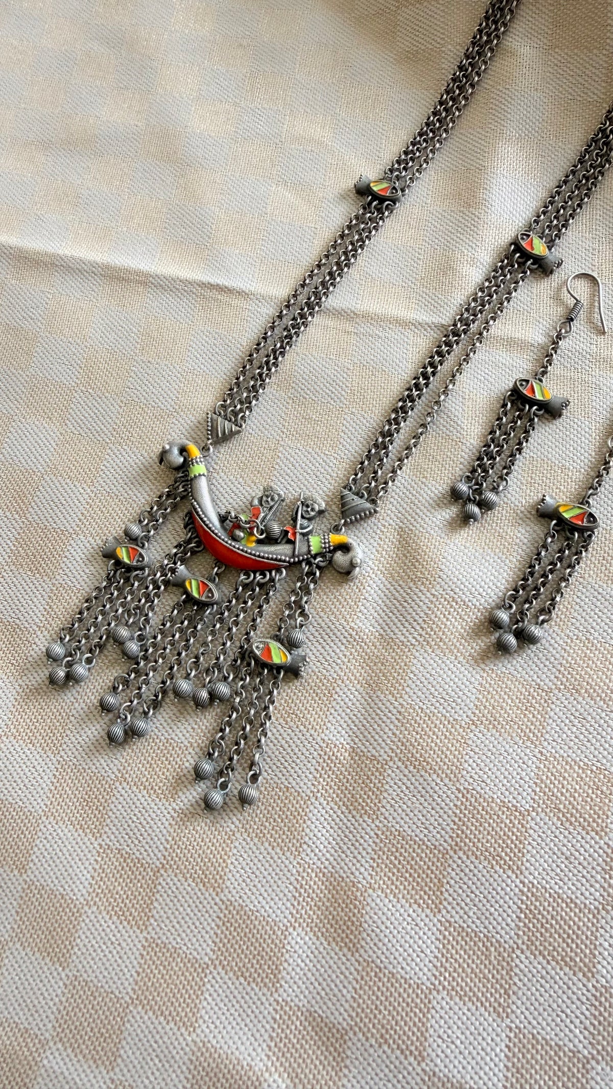 Rangila Tribal Oxidised Necklace Set