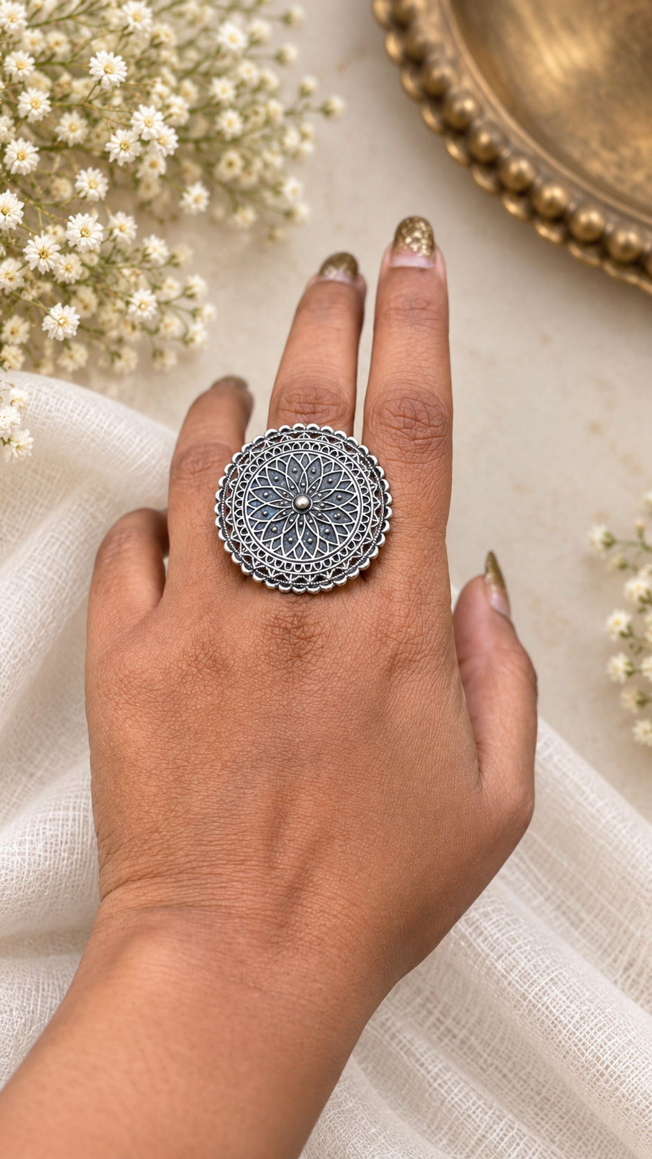 Mystic Mandala Bloom Ring