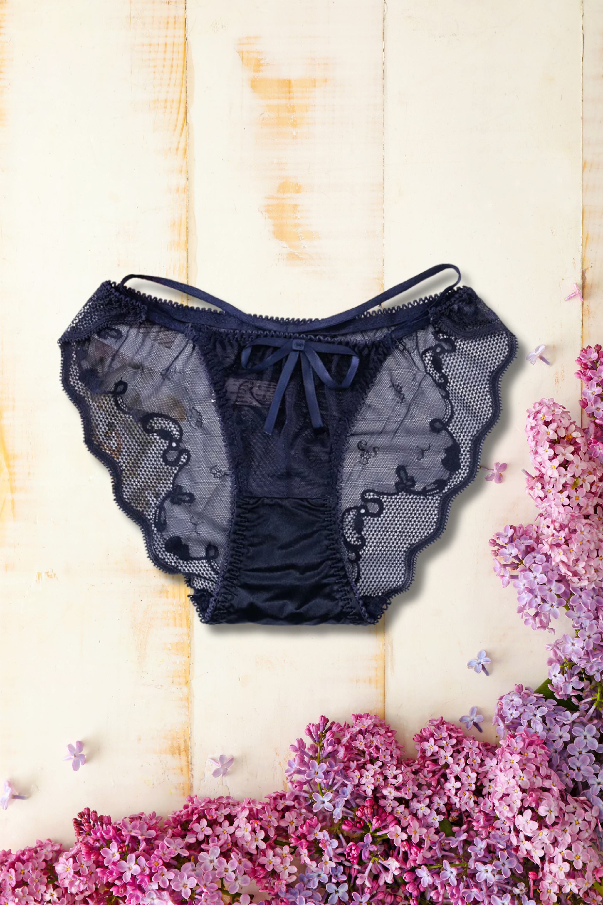S/M Lace Temptation Intimate Wear | Fancy Stretchy Mesh Panty | 1 PC Pack