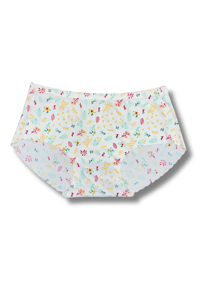 (Fits M–L)Seamless Printed Panties 👙 | Mid-Rise Hipster | Super Stretchable Comfort (Pack of 2)
