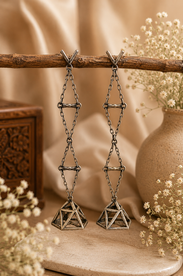 Aarohi Geometric Jhumkas