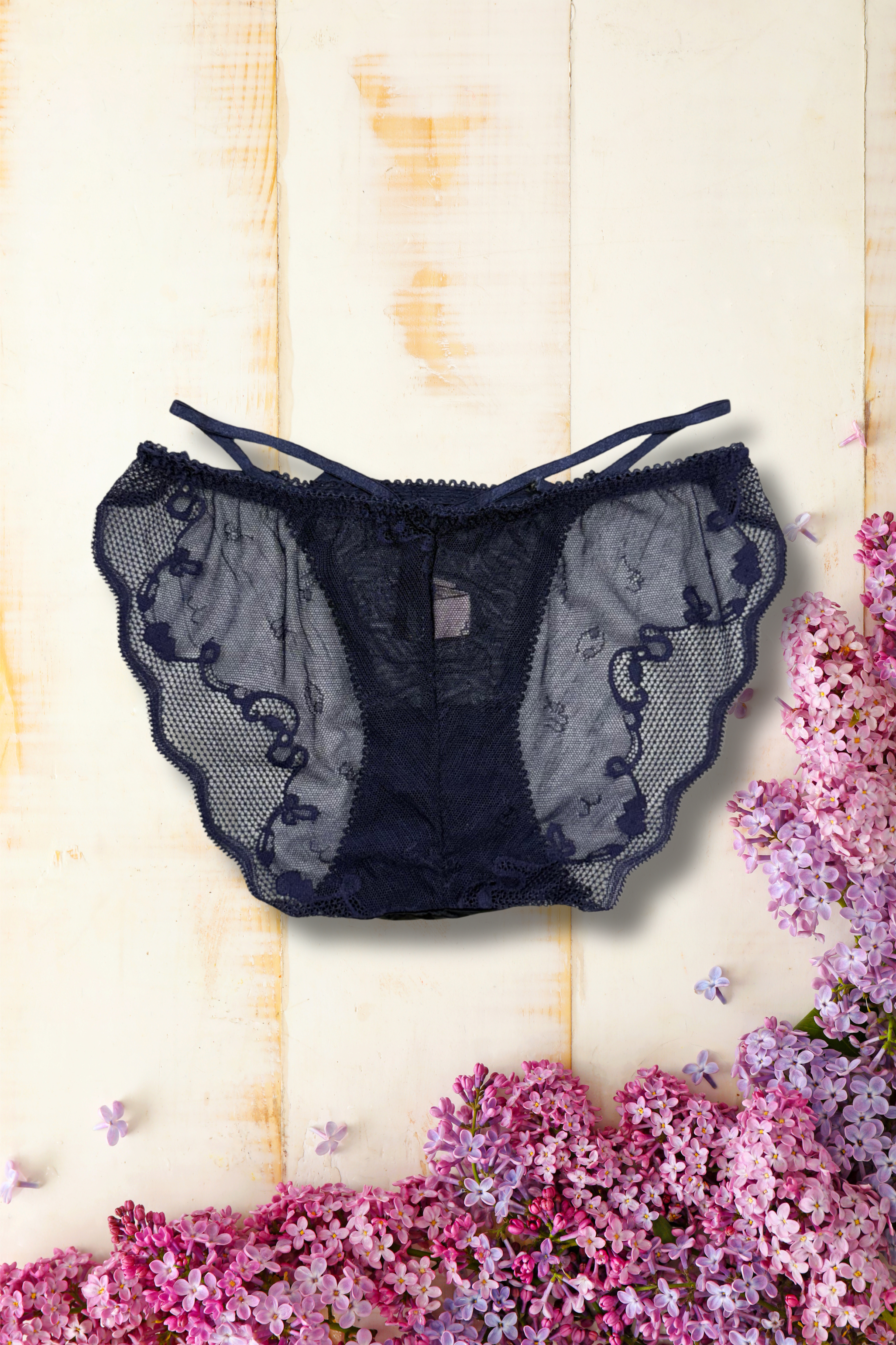 S/M Lace Temptation Intimate Wear | Fancy Stretchy Mesh Panty | 1 PC Pack