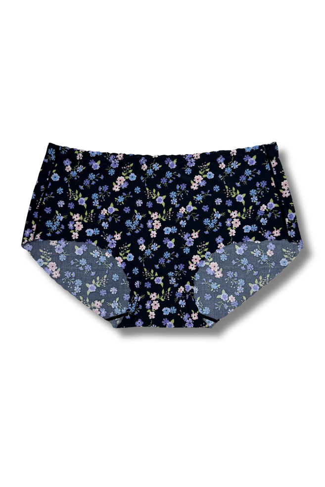 Plus Size Seamless Printed Panties 👙 | Mid-Rise Hipster | Super Stretchable Comfort (2XL/3XL, Pack of 2)