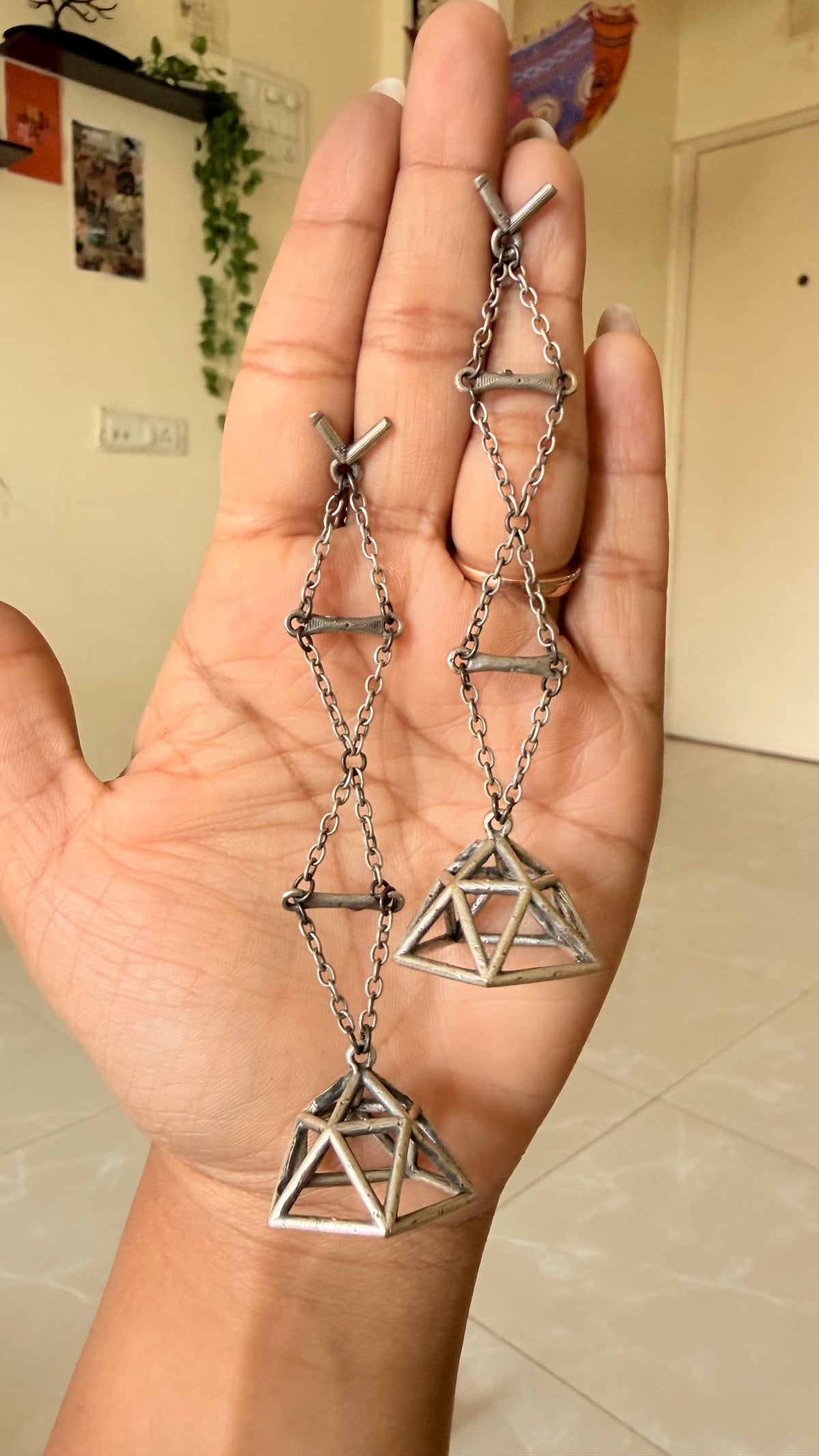 Aarohi Geometric Jhumkas