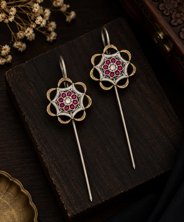 Mandala Bloom Statement Earcuffs