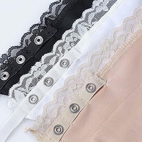 Lace Cleavage Cover Insert/ Deep Closer | Modesty Panel for Low Neckline Tops & Dresses | Cotton & Lace, 3 Colors in 1 Pack – Free Size
