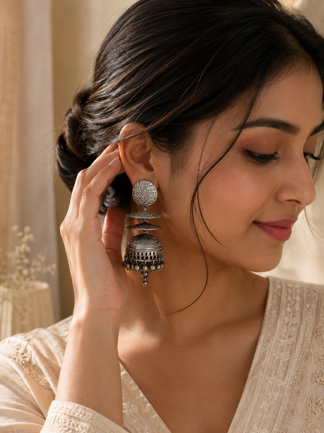Rajwadi Chandni Jhumkas