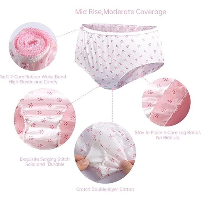 Women Disposable Panties for Travelling/Body Spa/Massage/Maternity/Period – Pack of 6 pcs