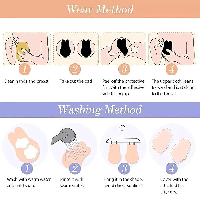 Rabbit Ear Push-Up Adhesive Bra | Beige (1 Pair)