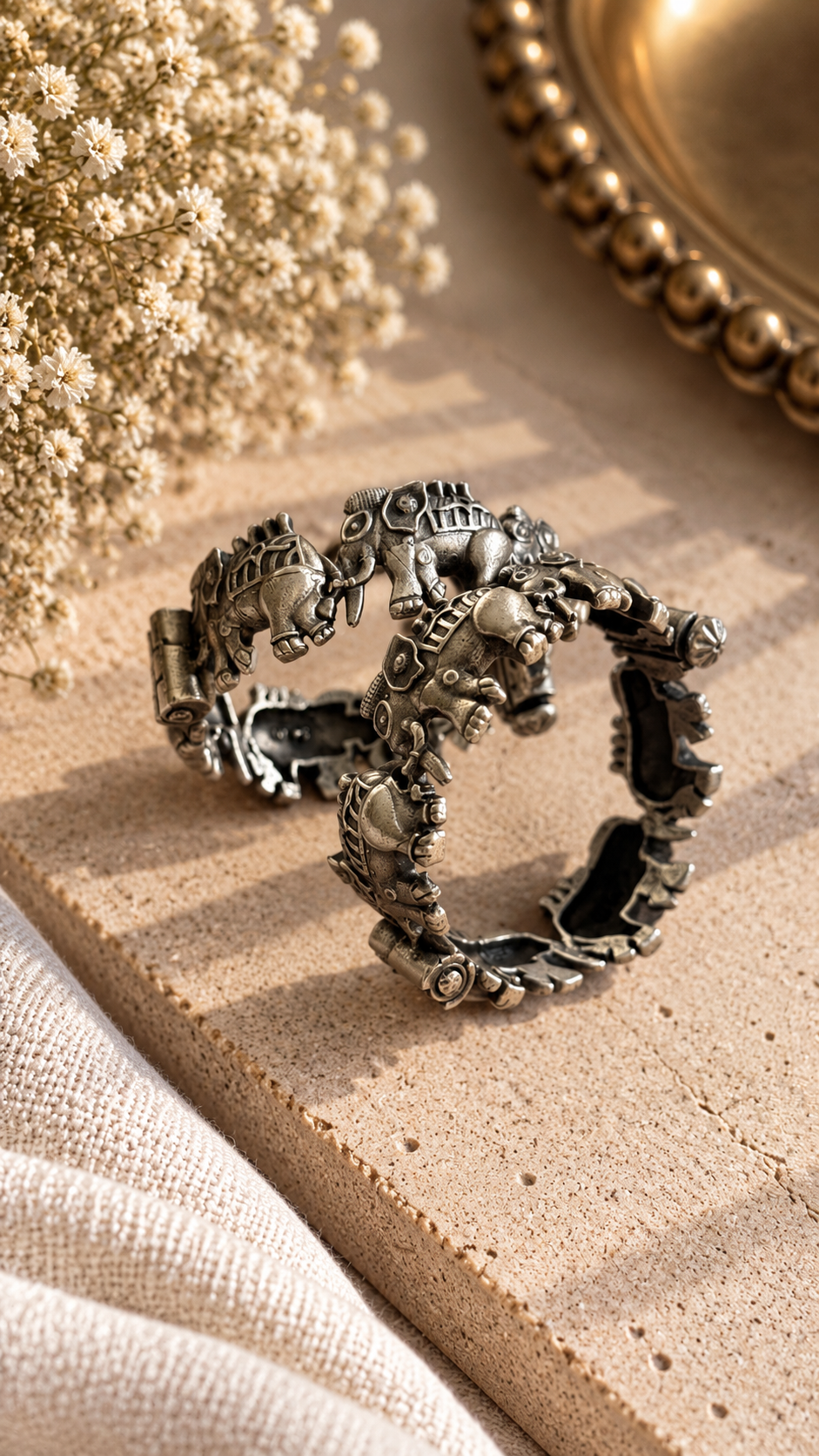 Gajraj Elephant Oxidised Bangles