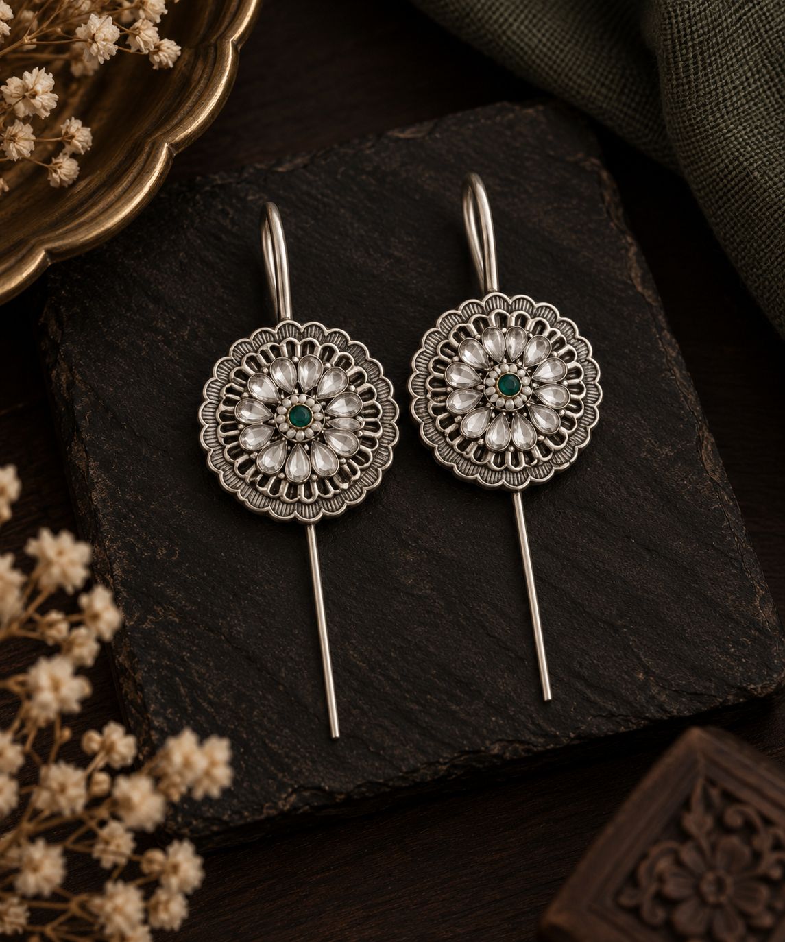 Lotus Bloom Statement Earcuffs