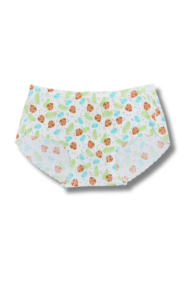 (Fits M–L)Seamless Printed Panties 👙 | Mid-Rise Hipster | Super Stretchable Comfort ( Pack of 2)