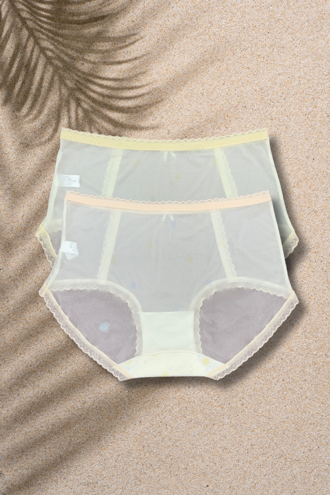 M & L Size | Seamless Air Panty for Women | Ultra-Thin, Breathable & Quick Dry | Cute Bow Design