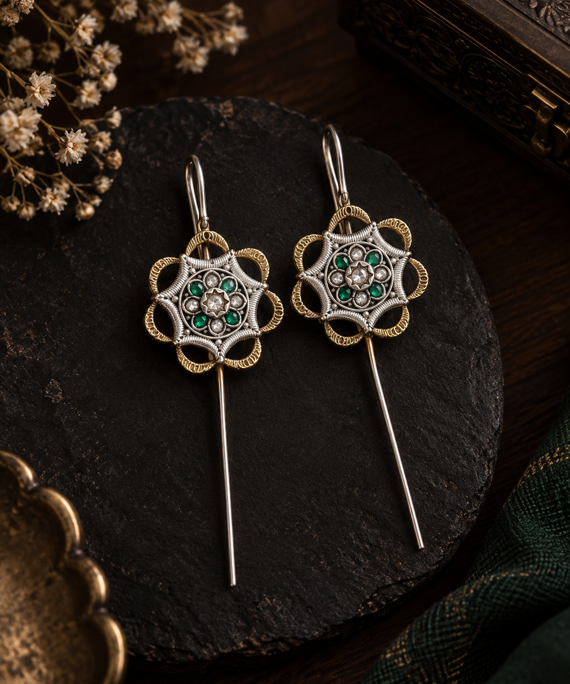 Mandala Bloom Statement Earcuffs