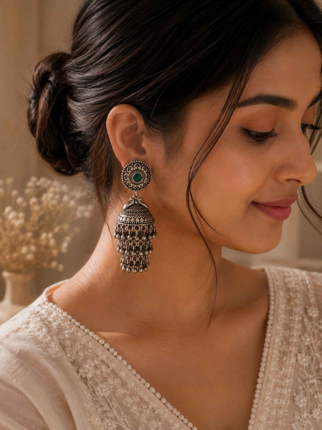 Gulnaar Cascade Jhumkas