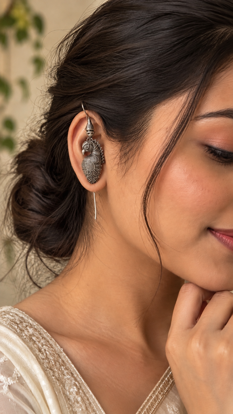 Mayura Parrot Statement Earcuffs