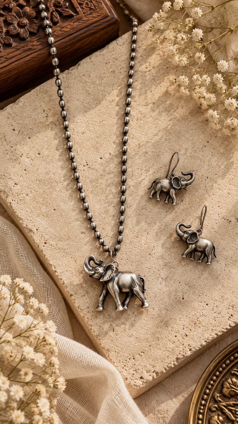 Gajraj Oxidised Necklace Set