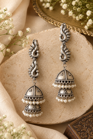 Mayura Flame Jhumkas