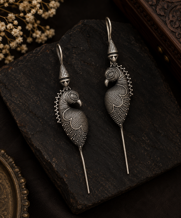 Mayura Parrot Statement Earcuffs
