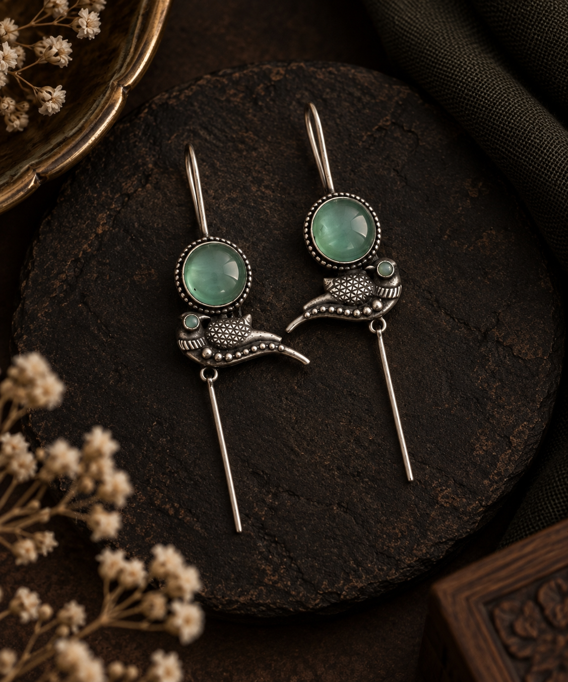 Neelam Birdstone Statement Earcuffs