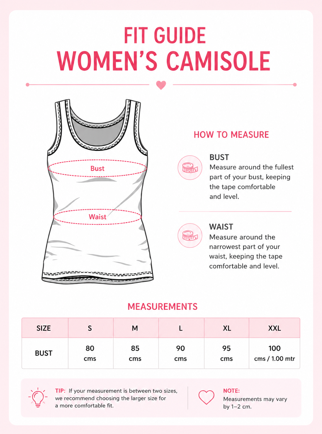 DAILYWEAR BODYCARE SLIP -Regular U neck Camisole-65S