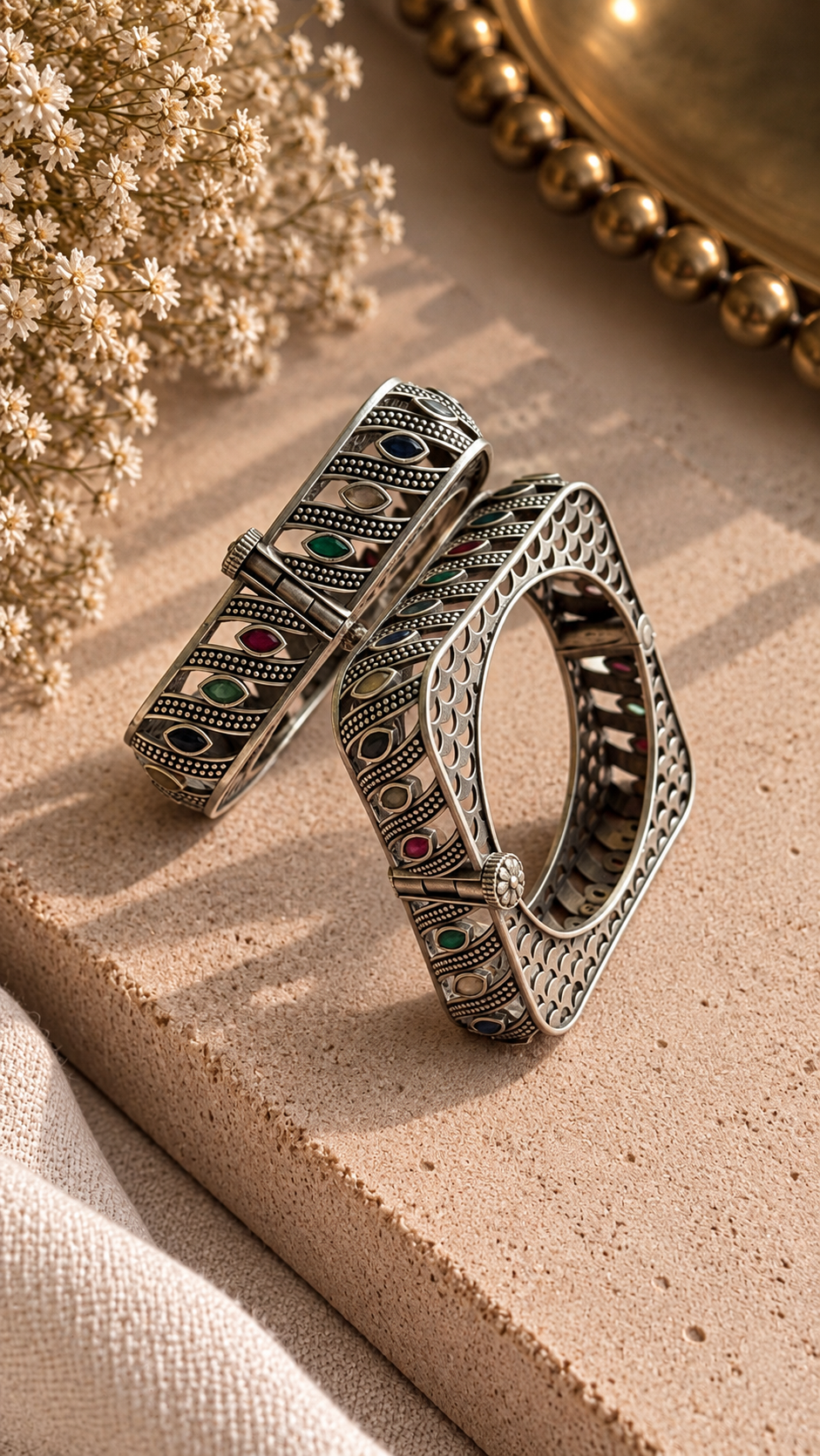 Rajwada Multicolour Geometric Kada