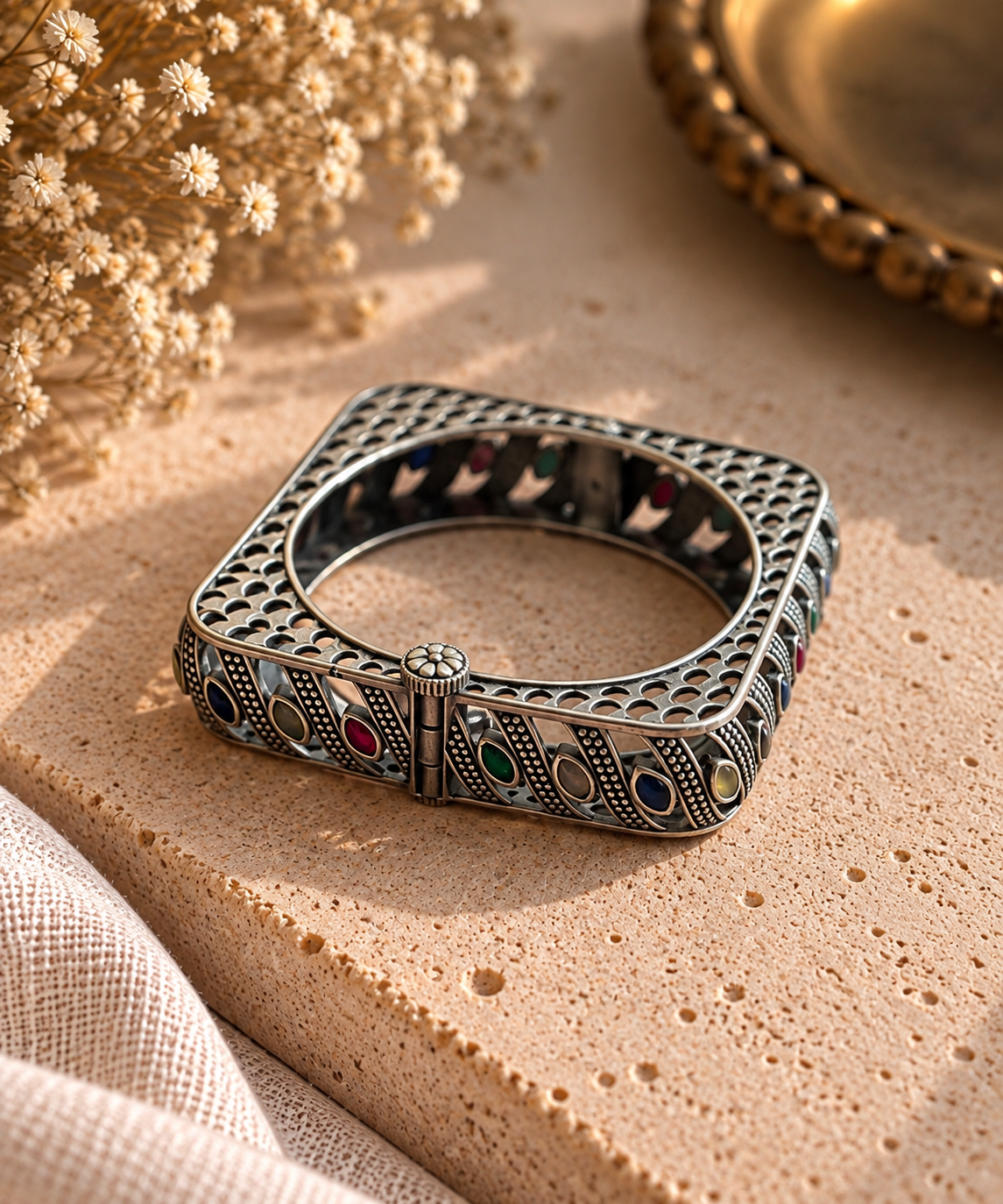 Rajwada Multicolour Geometric Kada