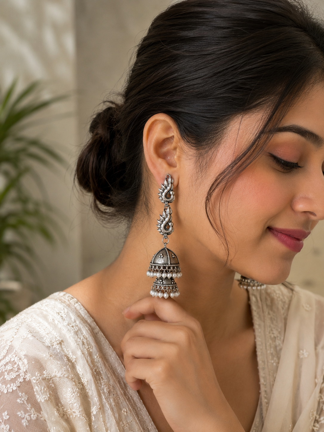Mayura Flame Jhumkas