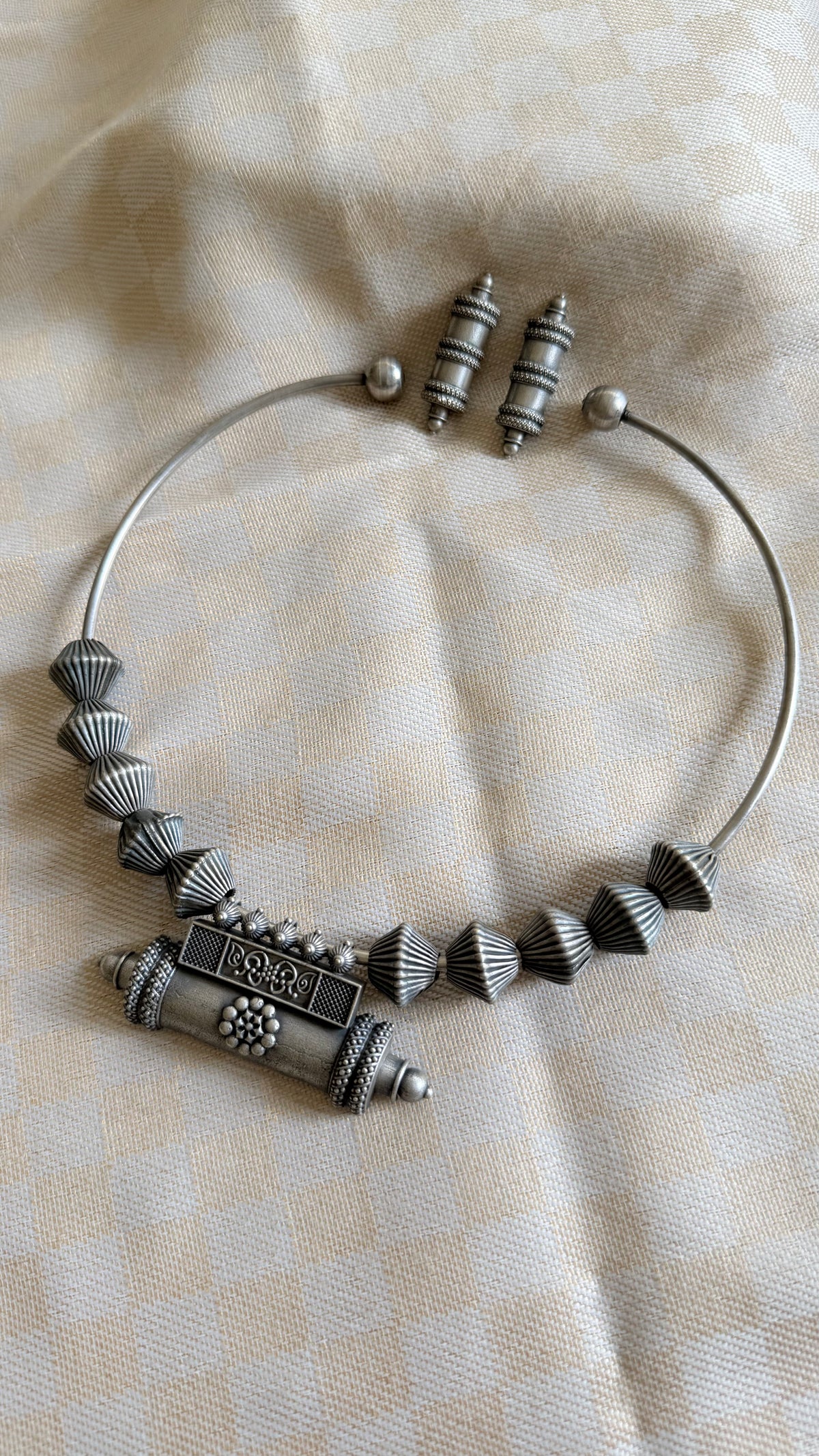 Tribal Torque Oxidised Necklace Set
