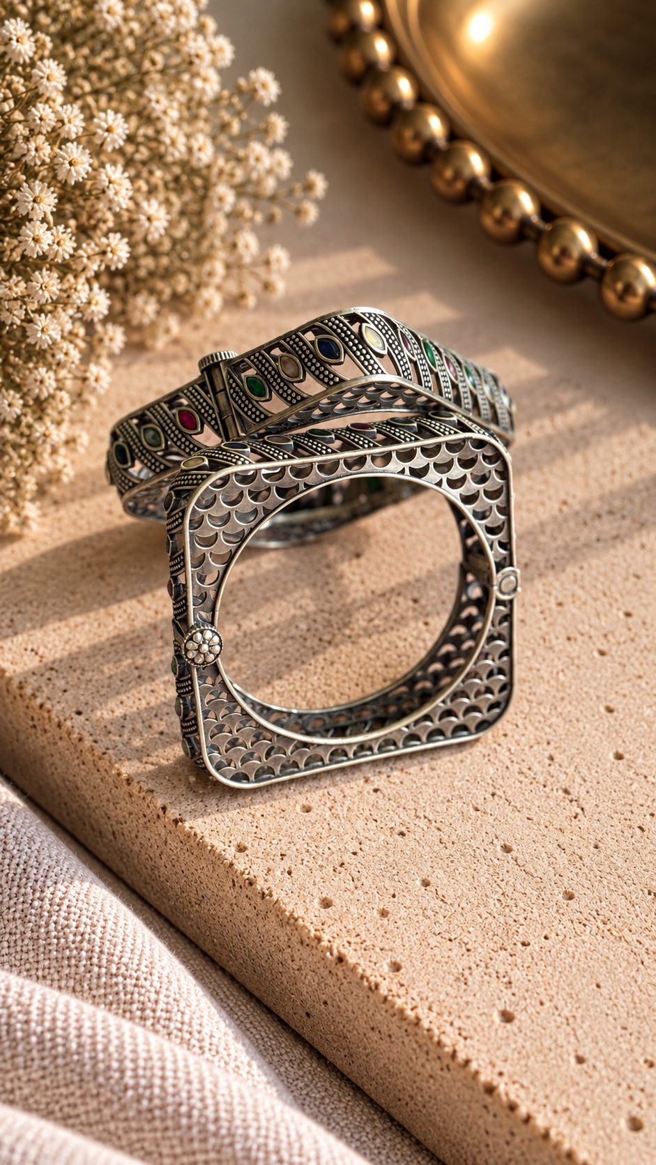 Rajwada Multicolour Geometric Kada
