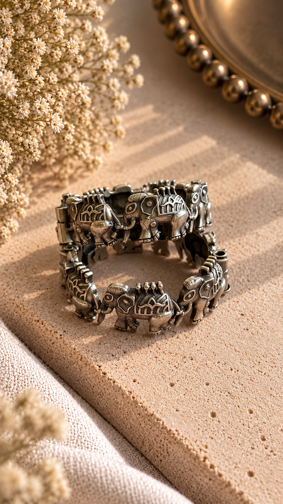 Gajraj Elephant Oxidised Bangles